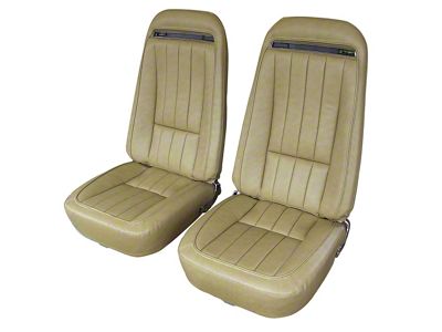 CA Complete Seats with Mounted Deluxe OE Style Leather-Like Vinyl Seat Upholstery (70-71 Corvette C3)