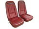 CA Complete Seats with Mounted Deluxe OE Style Leather-Like Vinyl Seat Upholstery and Shoulder Harness; (1975 Corvette C3)