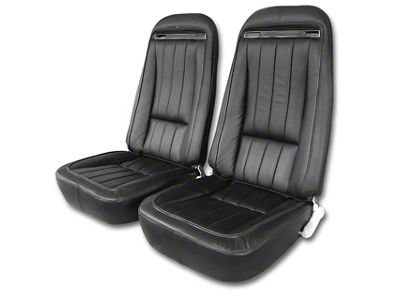 CA Complete Seats with Mounted OE Spec Leather and Vinyl Seat Upholstery (70-71 Corvette C3)