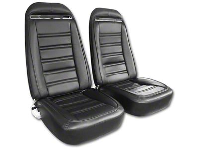 Complete Seats with Mounted OE Spec Leather and Vinyl Seat Upholstery (1972 Corvette C3)