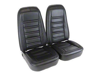 Complete Seats with Mounted OE Spec Leather and Vinyl Seat Upholstery (76-78 Corvette C3)