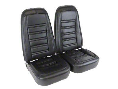 CA Complete Seats with Mounted OE Spec Leather and Vinyl Seat Upholstery (76-78 Corvette C3)