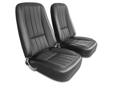 CA Complete Seats with Mounted Premium Leather Seat Upholstery (Late 1968 Corvette C3)