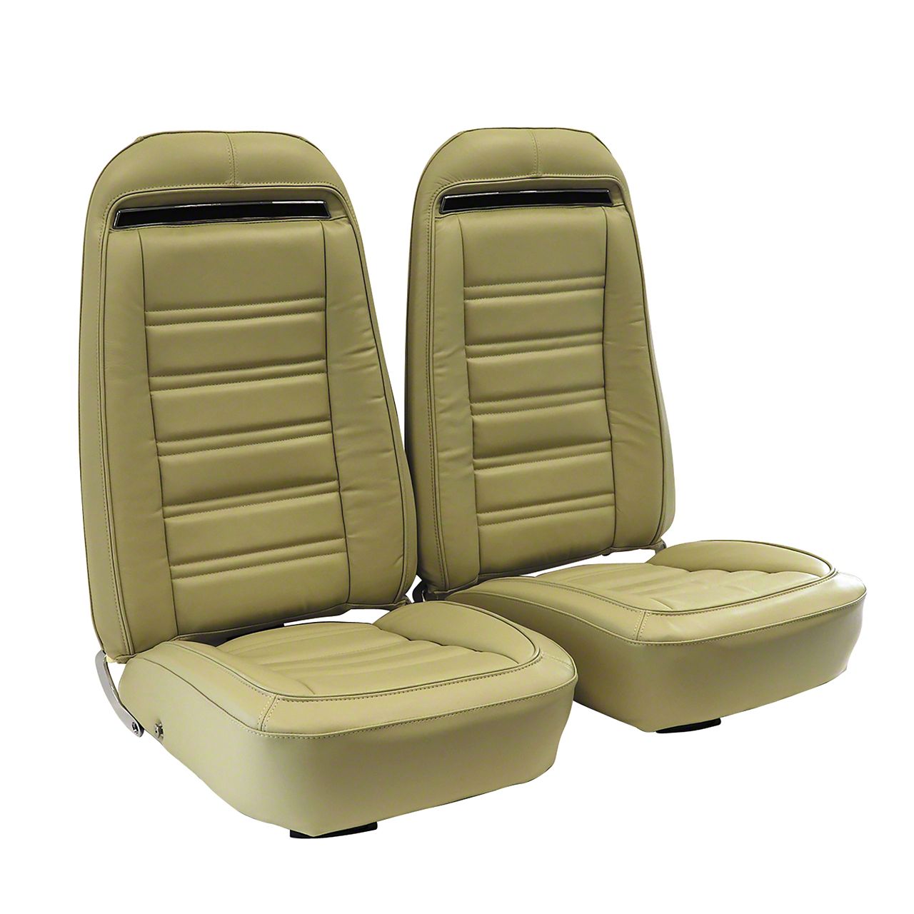 Corvette America C3 Seat Back Panels – 1968 Early, Black, Pair – Direct Replacement