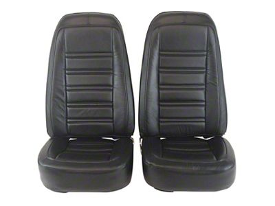 Complete Seats with Mounted Premium Leather Seat Upholstery (76-78 Corvette C3)