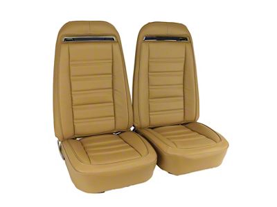 Complete Seats with Mounted Premium Leather Seat Upholstery and Shoulder Harness (72-74 Corvette C3)