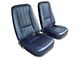 CA Complete Seats with Mounted Reproduction Vinyl Seat Upholstery and Headrest Brackets (Early 1968 Corvette C3)