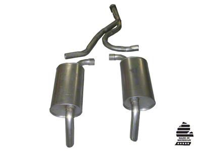 Converter-Back Exhaust System with Round Mufflers (1975 Corvette C3)