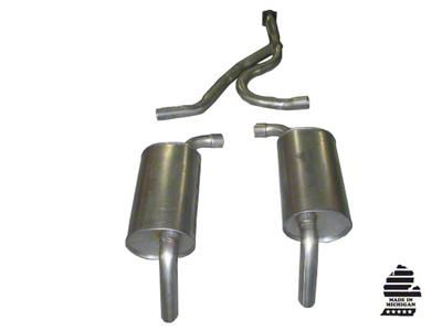 Converter-Back Exhaust System with Round Mufflers (76-77 Corvette C3)
