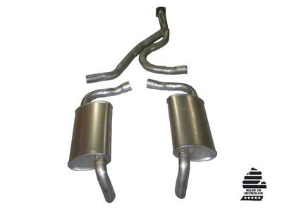 Converter-Back Exhaust System with Round Mufflers (1978 350 L48 V8 Corvette C3)