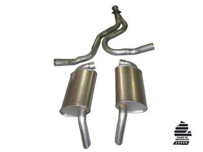 Converter-Back Exhaust System with Round Mufflers (78-81 Corvette C3)