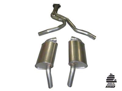 Converter-Back Exhaust System with Round Mufflers (1982 Corvette C3)