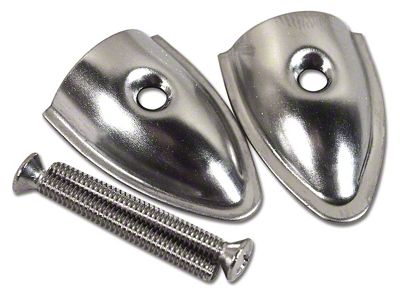 1956-1975 Corvette Convertible Top Trim End Caps and Screws. 4 Piece
