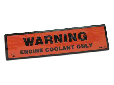 Coolant Warning Decal (74-78 Corvette C3)