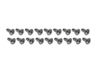1964-1967 Corvette Coupe Rear Window Trim Screw Set. 18 Piece
