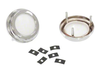 1953-1957 Corvette Courtesy Light Bezels with Lenses