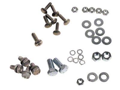 1958-1962 Corvette Cowl Vent and Mechanism Mount Kit. 35 Piece