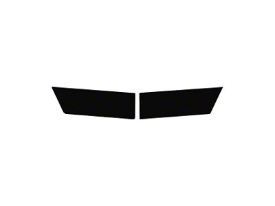 Crossed Flag Emblem Overlay; Front; Gloss Black (84-96 Corvette C4)