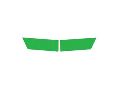 Crossed Flag Emblem Overlay; Front; Gloss Lime Green (84-96 Corvette C4)