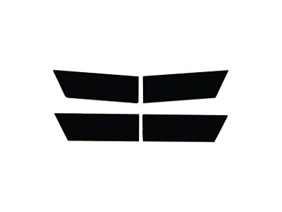 Crossed Flag Emblem Overlay; Front and Rear; Gloss Black (84-96 Corvette C4)