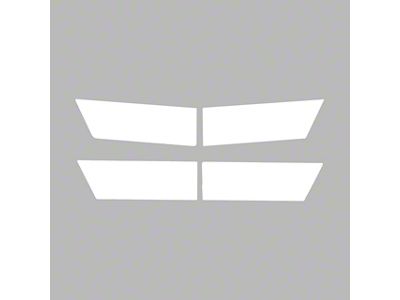 Crossed Flag Emblem Overlay; Front and Rear; Gloss White (84-96 Corvette C4)