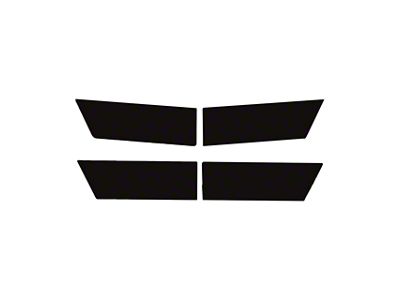 Crossed Flag Emblem Overlay; Front and Rear; Matte Black (84-96 Corvette C4)