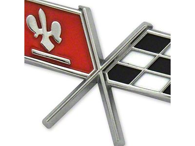 1978-1979 Corvette Crossflags Fuel Door Emblem