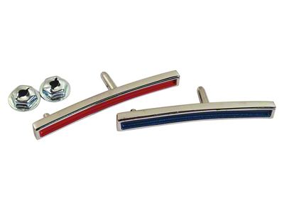 1960-1962 Corvette Dash Insert Bars. Red/Blue