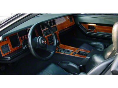 Dash Kit; Rosewood (84-85 Corvette C4 w/ Automatic Transmission & Side Panel)