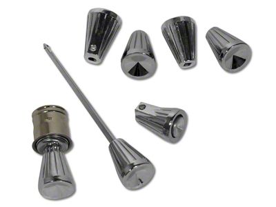 1963 Corvette Dash Knobs. Headlight/Wiper/Lighter 3 Piece Set