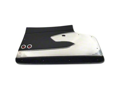 Deluxe Vinyl Door Panels with Metal Supports; Black (1961 Corvette C1)