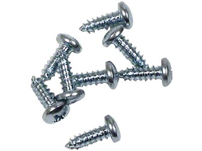 Door Drip Rail Screws; 10-Pieces (58-59 Corvette C1)