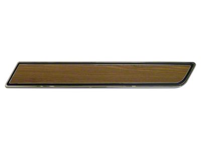 Door Panel Insert Plate with Teak Insert; Passenger Side (1976 Corvette C3)