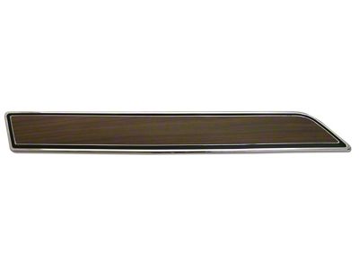 Door Panel Insert Plate with Walnut Insert; Driver Side (70-76 Corvette C3)