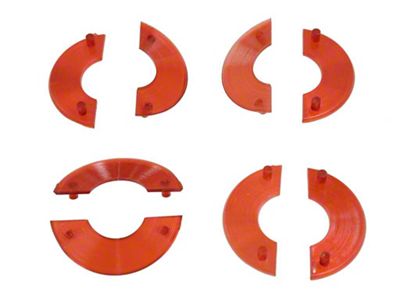 1963-1964 Corvette Door Panel Reflector Lenses. 8 Pieces