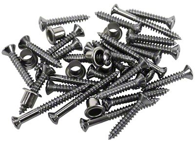 Door Panel Screws and Washers; 36-Pieces (56-57 Corvette C1)