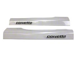 Auto Accessories of America Door Sill Guards with Corvette Logo - Clear (78-82 Corvette C3)