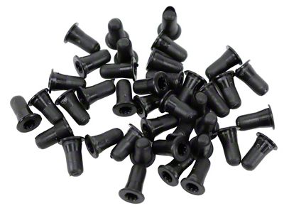 1961-1962 Corvette Door Weatherstrip Mount Hole Retainers. 40 Piece Set