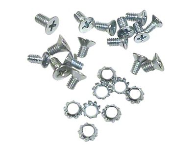Door Window Frame Upper Track Screws; 16-Pieces (56-62 Corvette C1)