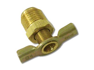 1956-1982 Corvette Draincock. Brass Radiator Replacement