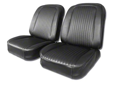 Driver Series Leather Seat Upholstery Kit; Black (1963 Corvette C2)
