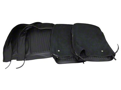 Driver Series Leather Seat Upholstery Kit; Black (1964 Corvette C2)