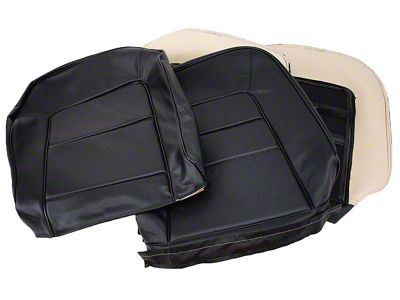 Driver Series Leather Seat Upholstery Kit; Black (1965 Corvette C2)