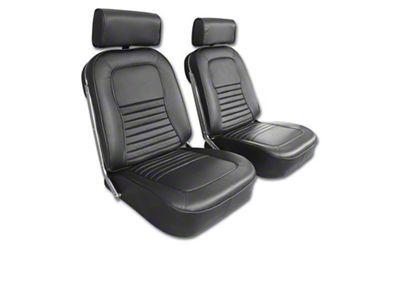 Driver Series Leather Seat Upholstery Kit; Black (1967 Corvette C2)