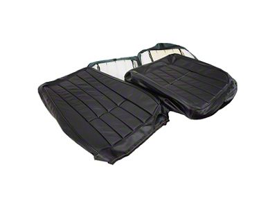 Driver Series Leather Seat Upholstery Kit; Black (1968 Corvette C3)