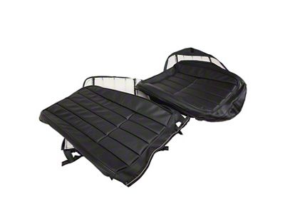 Driver Series Leather Seat Upholstery Kit; Black (1969 Corvette C3)