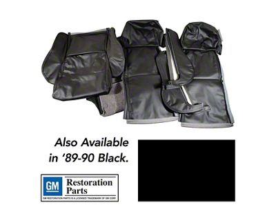 Driver Series Leather/Vinyl Sport Seat Upholstery Kit; Black (89-90 Corvette C4)