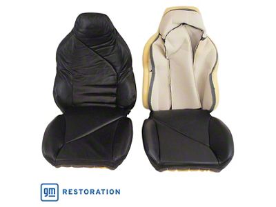 Driver Series Leather/Vinyl Sport Seat Upholstery Kit; Black (94-96 Corvette C4)