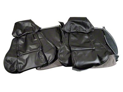 Driver Series Leather/Vinyl Standard No-Perforation Seat Upholstery Kit; Black (84-88 Corvette C4)