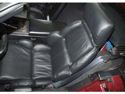 Driver Series Leather/Vinyl Standard Seat Upholstery Kit; Black (89-92 Corvette C4)